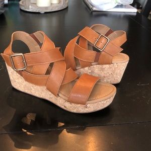 Garnet Hill Brown Leather Strappy Sandals